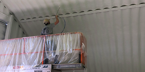 Spray Foaming On Lift